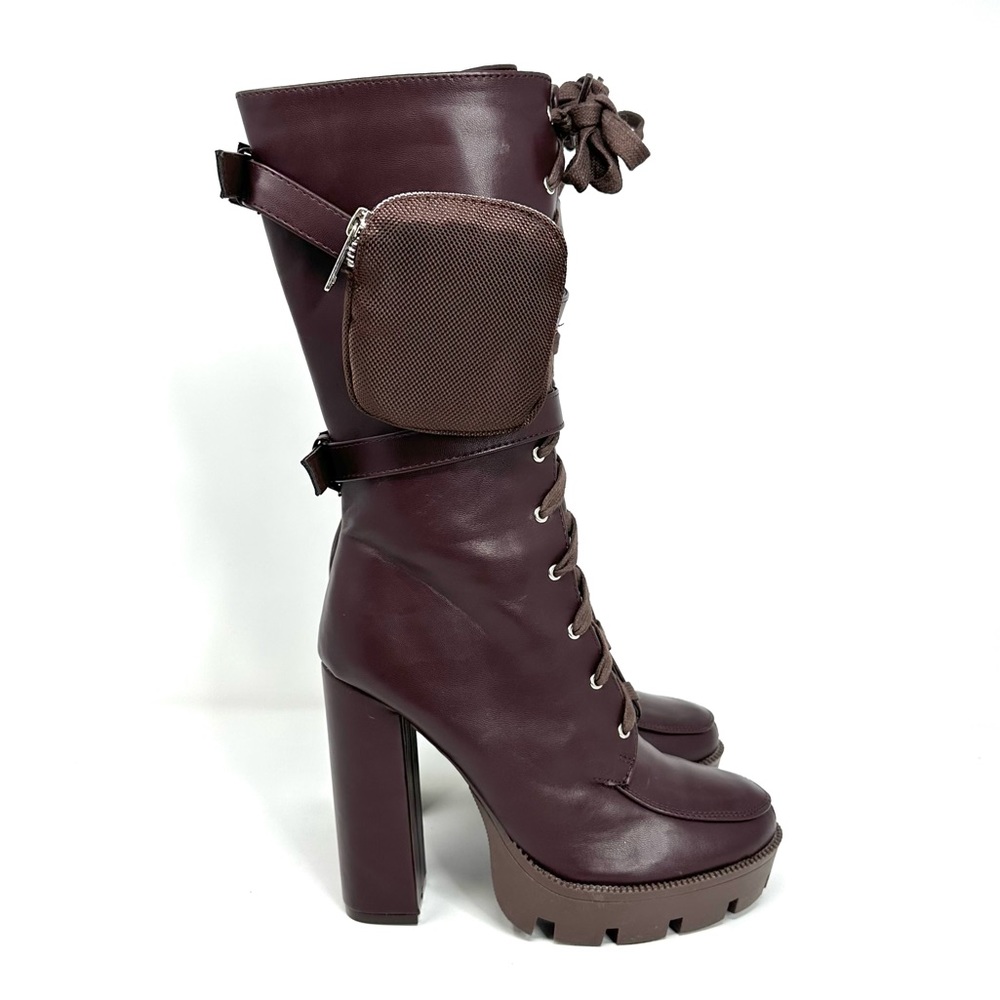 Fashion Nova I Don't Care Chocolate Heeled Booties - Picture 4 of 15